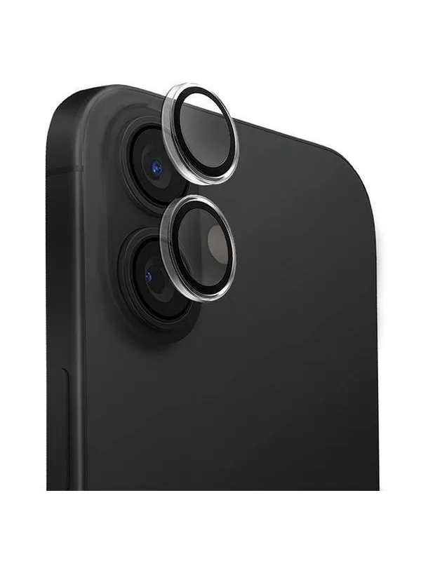 UNIQ Optix Clear Camera Lens Protector Screen Protector iPhone 16 / 16 Plus with Applicator - Clear Black