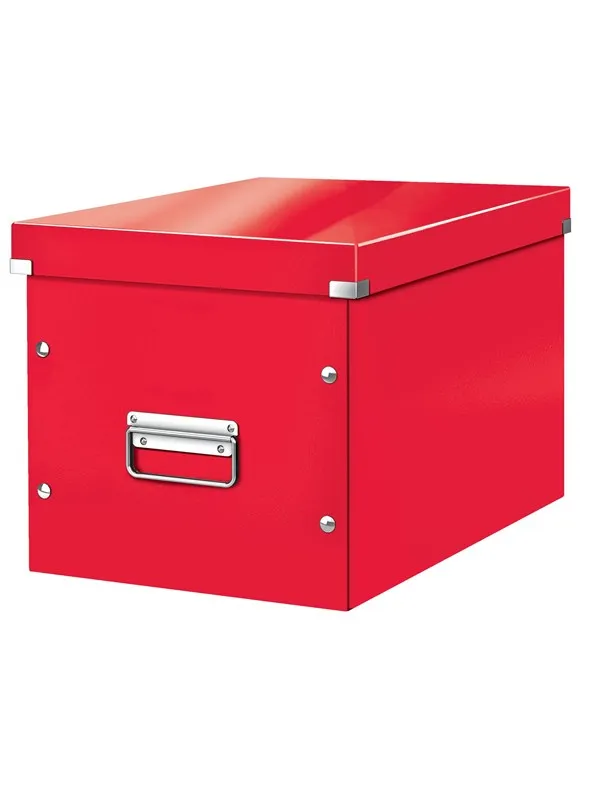 Leitz Oppbevaringsboks Click & Store Kube  WOW Large Rød