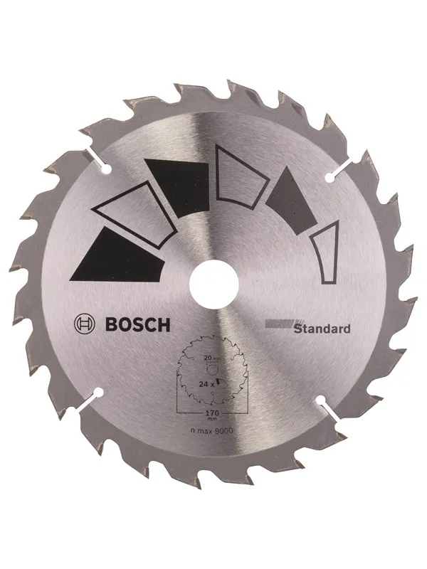 Bosch Sirkelsagblad STANDARD D= 170 mm, borediameter= 20 mm, T= 24