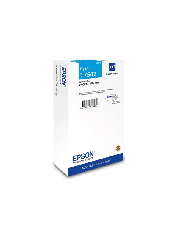 Epson T7542 - XXL size - cyan - original - ink cartridge