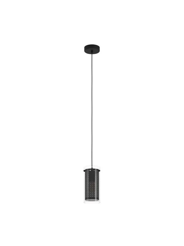 EGLO PINTO TEXTIL 1 pendant E27 black/clear