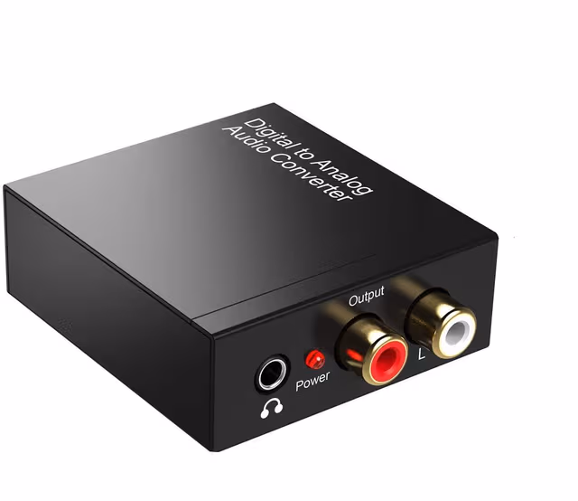 NÖRDIC 192kHz digital til analog lydkonverter, Toslink og koaksial til RCA L / R og 3,5 mm Aux D / A omformer