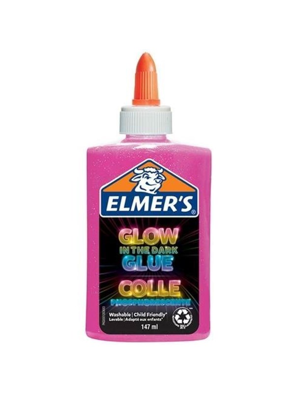 Elmer's Elmers Glow-in-the-Dark flytende lim | Rosa | 147 ml