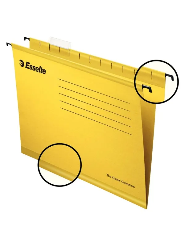 Esselte Hengemappe  Classic A4 Pakke/25 Gul