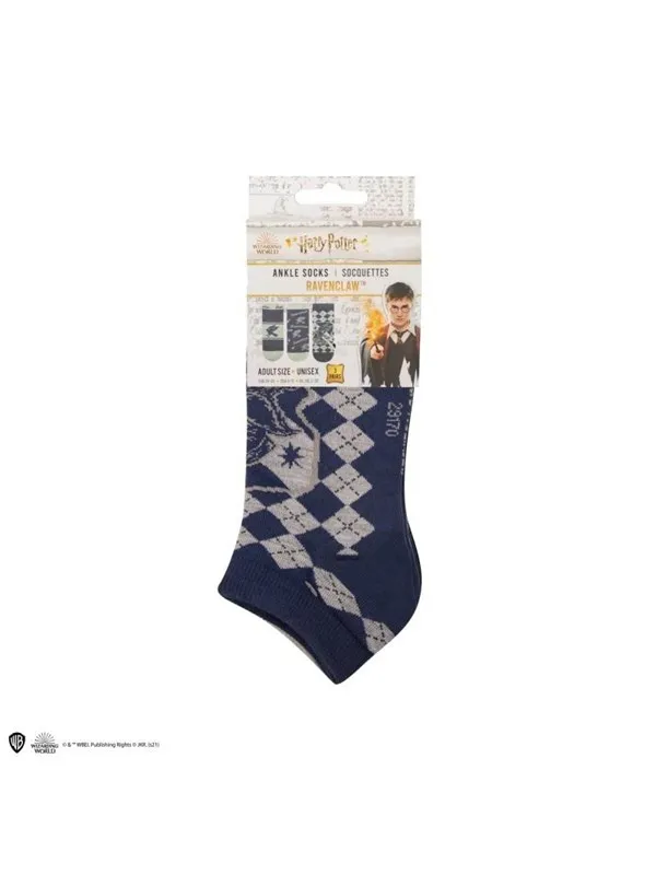 Harry Potter - Socks Set of 3 - Ankle - Ravenclaw - 35 - 45 - Sokker