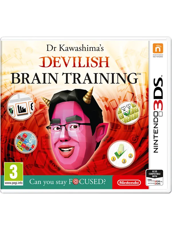 Dr Kawashima's Devilish Brain Training: Can you stay FOCUSED? - Nintendo 3DS - Puslespill