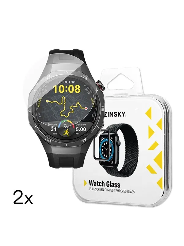 Wozinsky Full Glue Tempered Glass for Huawei Watch GT 5 / GT 5 Pro / GT 4 / GT 4 Pro / GT 3 / GT 3 Pro 46mm (2 pcs)