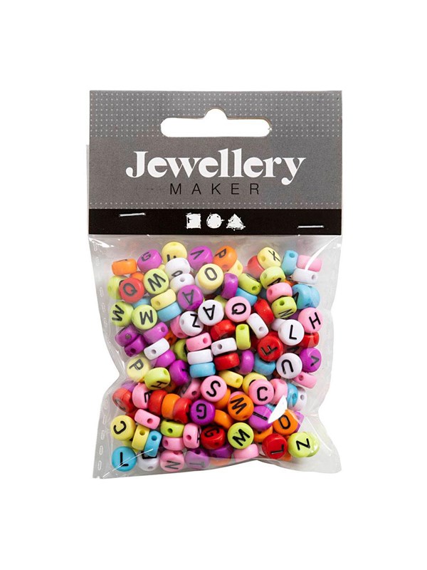 Creativ Company Round Letter Beads Various Colors 25 grams