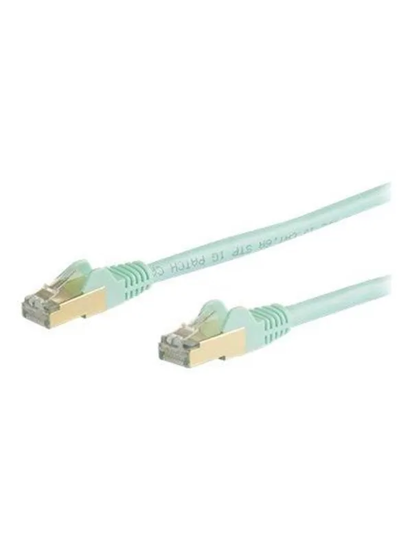 StarTech.com 10m CAT6a Ethernet Cable - Aqua RJ45 Shielded Cable - Snagless - patch cable - 10 m - aqua - Grønn - 10m
