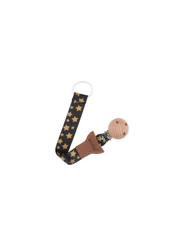Akuku The soother band with clip GOLDEN STARS