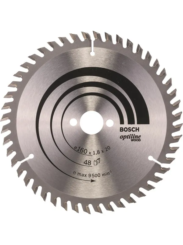 Bosch Sirkelsagblad Optiline Wood 160 x 20/16 x 1,8 mm, 48