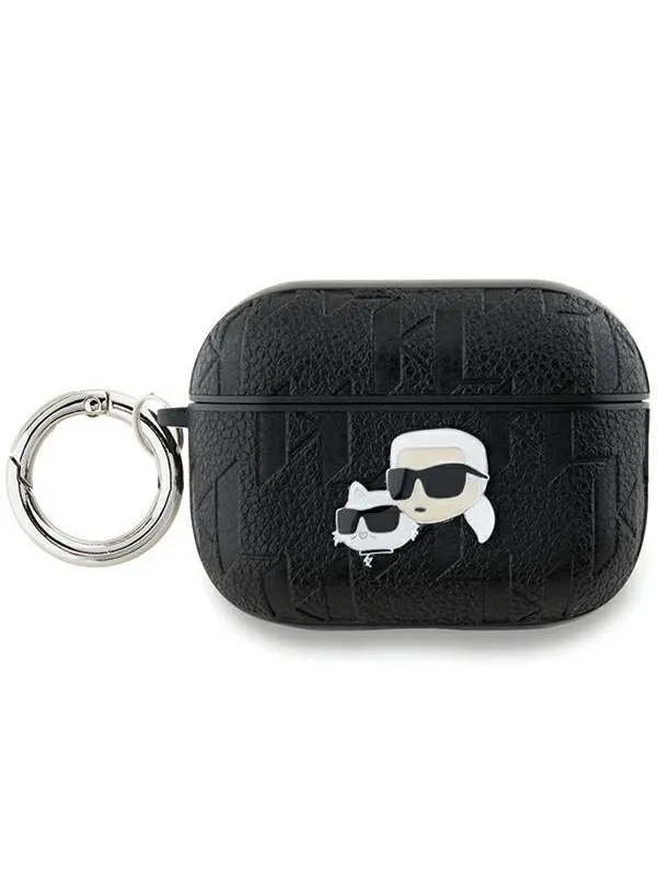 Karl Lagerfeld Monogram Karl & Choupette Head Case for AirPods Pro 2 - Black