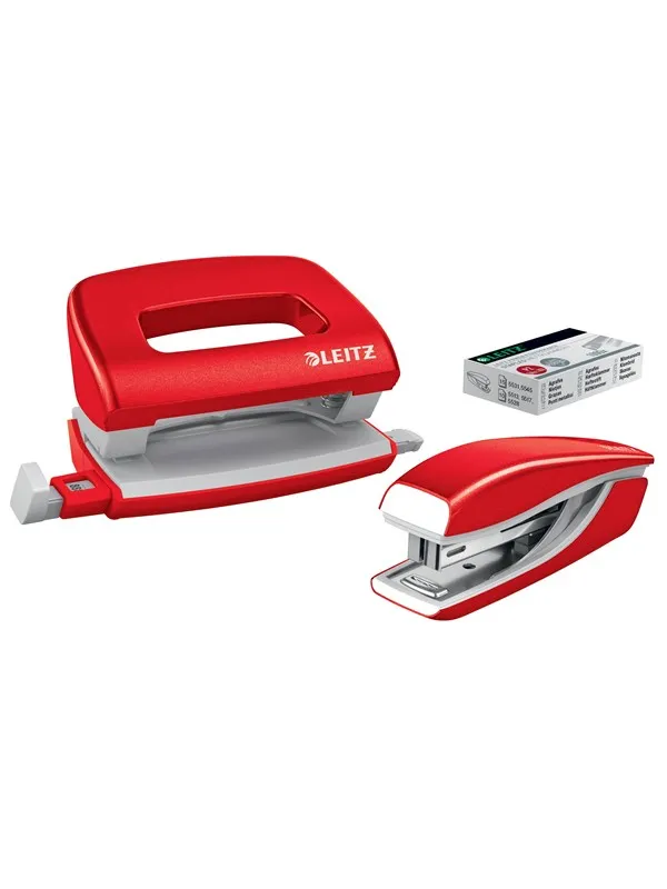Leitz Stift- & Hullesett Mini  WOW Rød