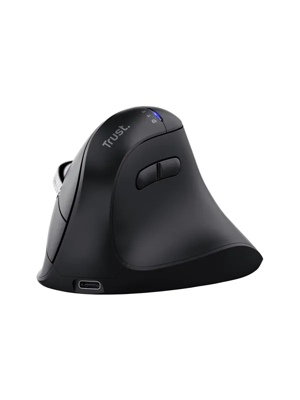 Trust Vyran - Vertical mouse - Optisk - 8 - Svart