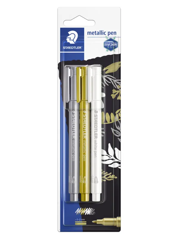 Staedtler Metal.pen gold.silver& white pen BC