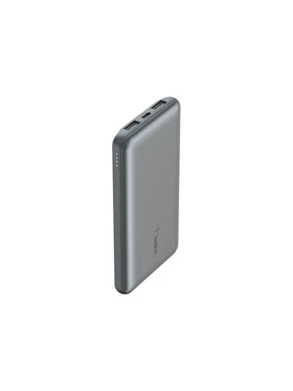 Belkin BoostCharge power bank - 2 x USB 24 pin USB-C - 15 Watt Nødlader - Grey - 10000 mAh