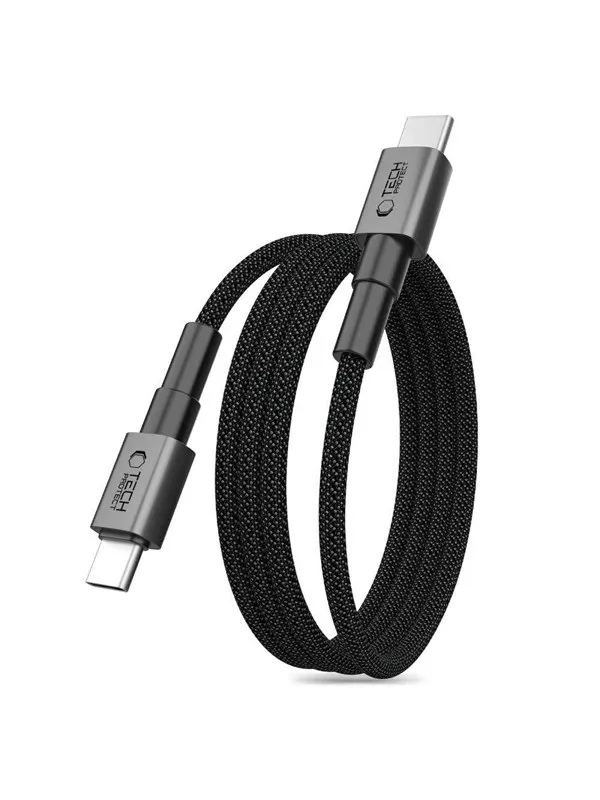 Tech-Protect Ultraboost DNA MagTwist USB-C PD Cable 100W / 5A 200 cm - Gray