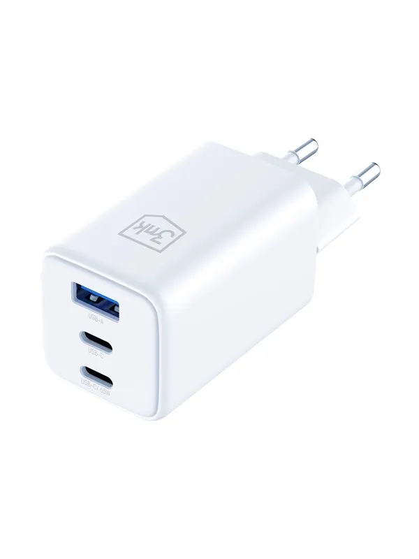 3mk Hyper power adapter - GaN - USB 2 x USB-C - 65 watt