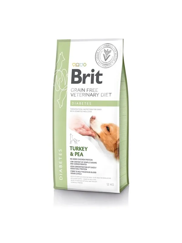 Brit Veterinary Diets Grain Free Diabetes Turkey and pea - dry dog food - 12kg