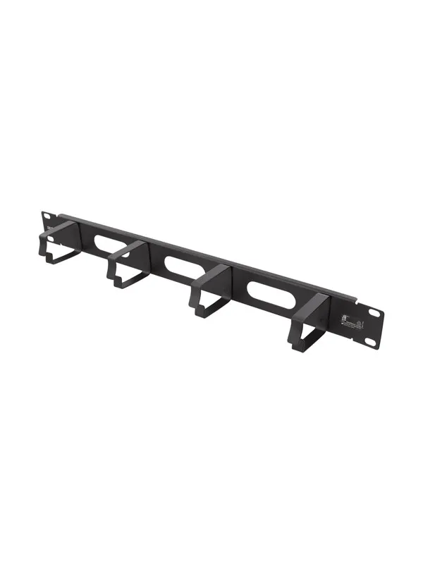 Deltaco 19" 1U Metal Cable Management with brush