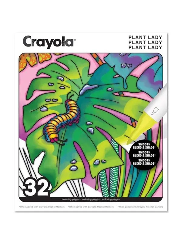 Crayola Adult Coloring Book Plant Lady