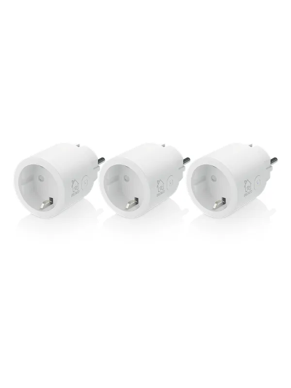 Deltaco Strømplugg, WiFi 2.4GHz, 1xCEE 7/3, 10A, 3-pakning, hvit
