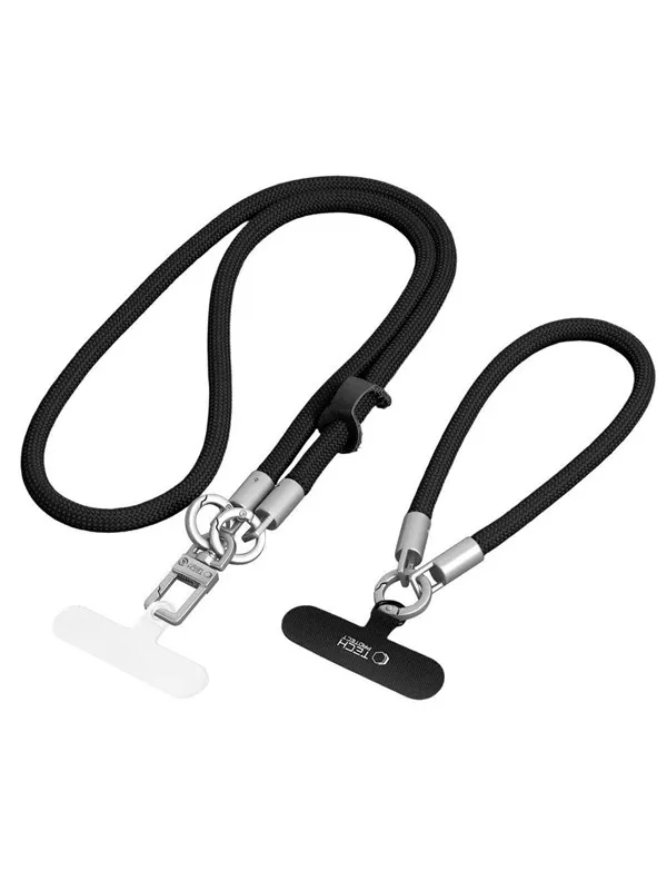 Tech-Protect  C10S Rope Phone Lanyard - Black-Titanium