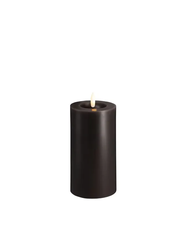 Moods & More LED pillar candle - Melted Charcoal 74x150 mm