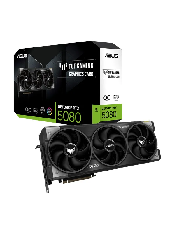 ASUS GeForce RTX 5080 TUF OC - 16GB GDDR7 RAM - Grafikkort