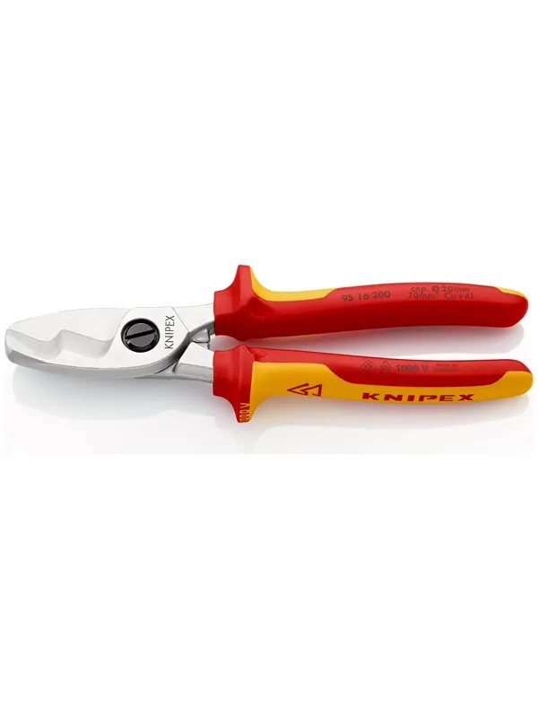 KNIPEX Kabelsakser, med dobbelskjær