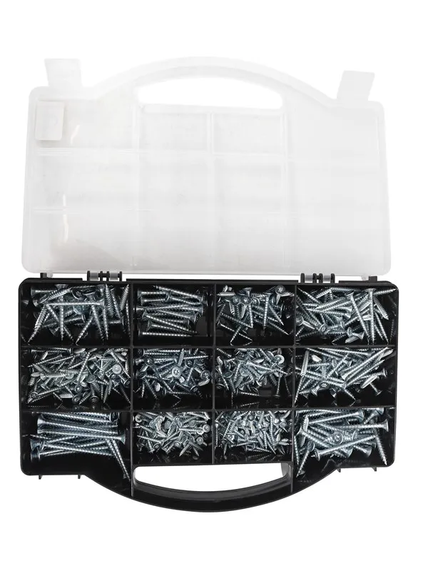 Home>it assortment box of 670 of the 10 most common wood screws.