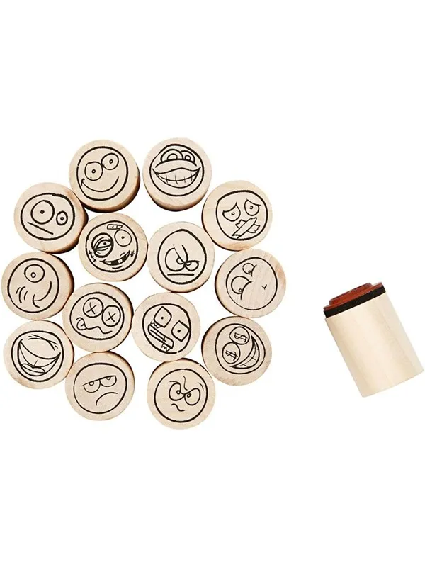Creativ Company Deco Art Stamps Smiley Face 15pcs.