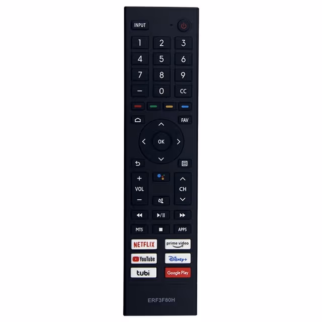 Fjernkontroll erstatning ERF3F80H for Hisense TV (støtter ikke talefunksjon)