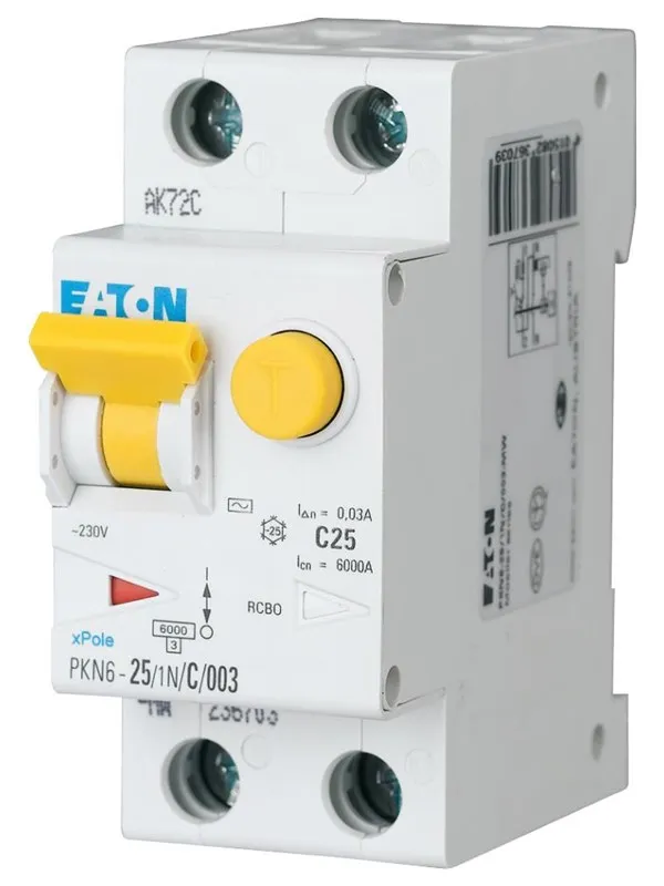 Eaton Pkn6-10/1n/c/03-a-mw - fi/ls 10a 300ma miniature circuit