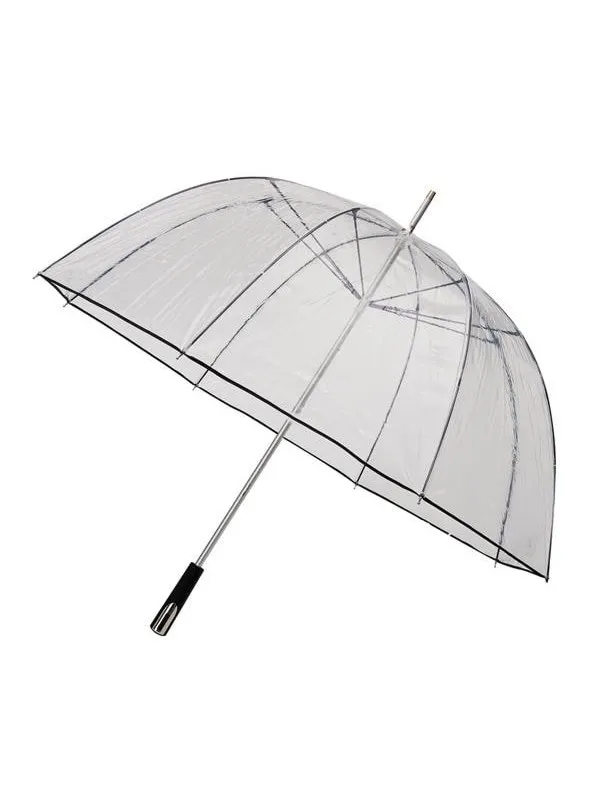 Falcone dome umbrella manual opening 111 cm transparent/black