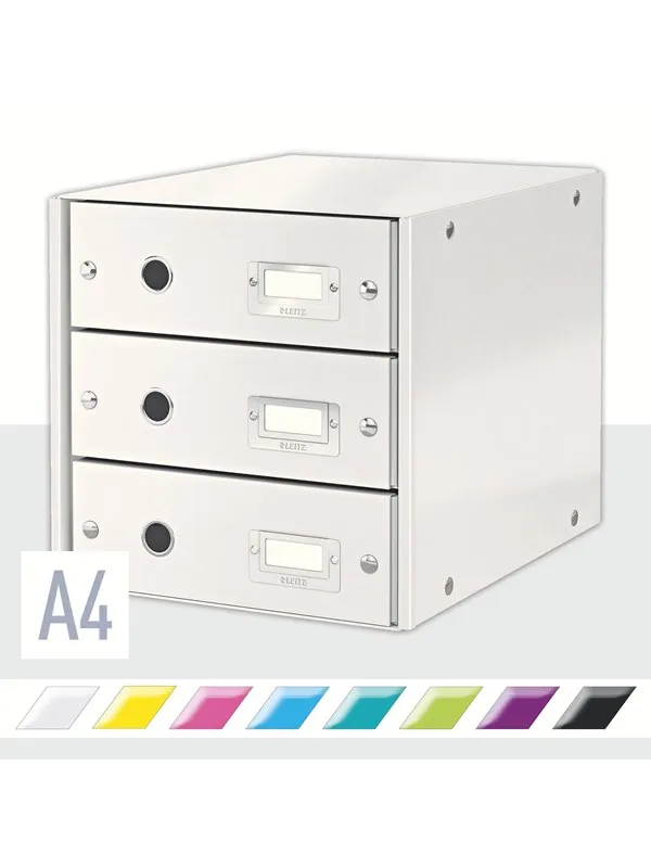 Leitz Skuffkabinett Click & Store  WOW 3 skuffer Hvit