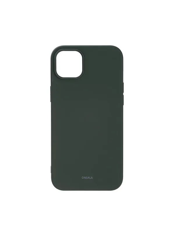 ONSALA Phone Case Silicone Olive Green - iPhone 14 Plus