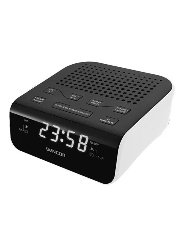 Sencor SRC 136 WH - clock radio - FM - Hvit