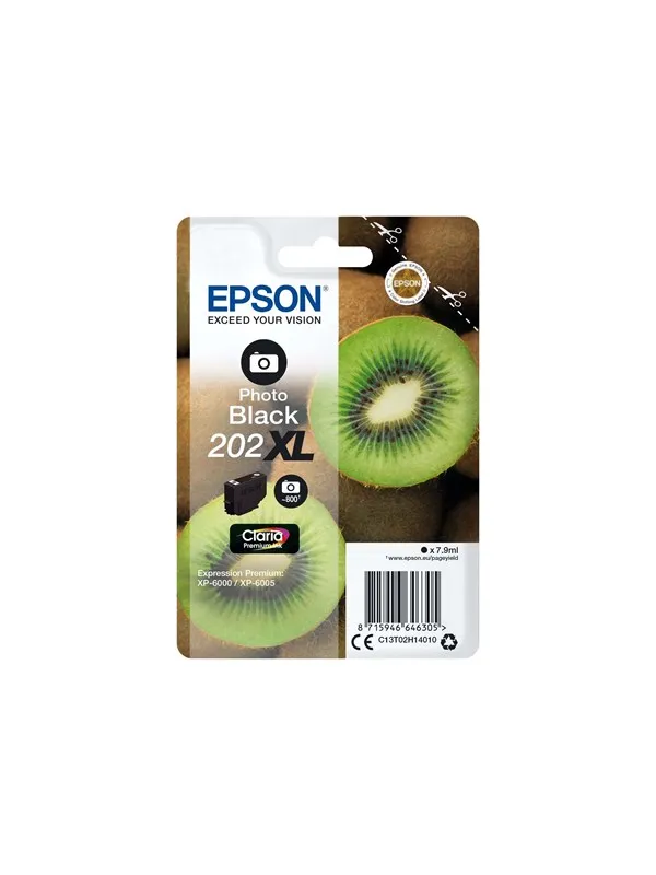 Epson 202XL - XL - foto-sort - original - blækpatron