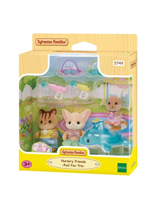 Sylvanian Families Venner fra barnehagen - Trio med bassengglede