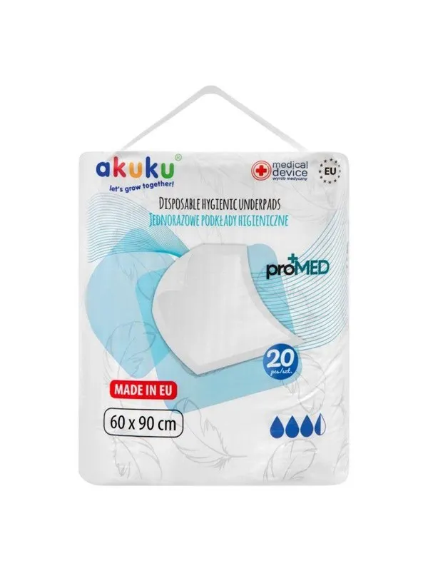 Akuku Disposable hygienic underpad proMED 60x90 20pcs