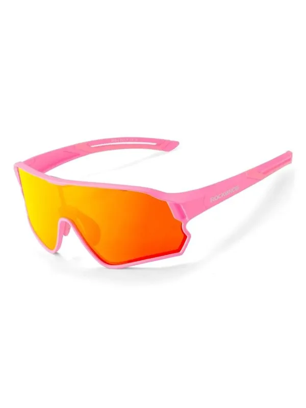Rockbros 14110009004 polarized cycling glasses for children 8-14 years old - pink