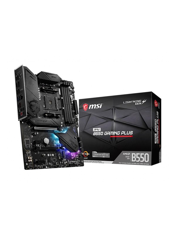 MSI MPG B550 GAMING PLUS Hovedkort - AMD B550 - AMD AM4 socket - DDR4 RAM - ATX