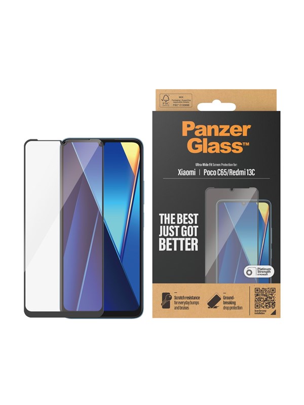 PanzerGlass Screen Protector Xiaomi Redmi 13C | Ultra-Wide Fit