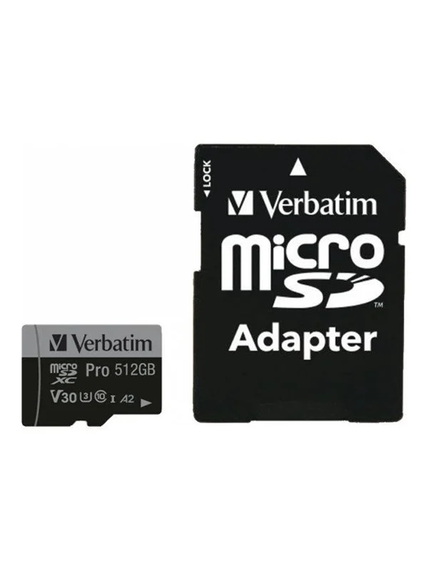 Verbatim Pro U3 microSD/SD - 100MB/s - 512GB