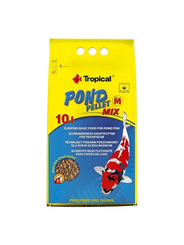 Tropical Koi farve PELLETS Adult M 10 L. / 1100 g. Pose