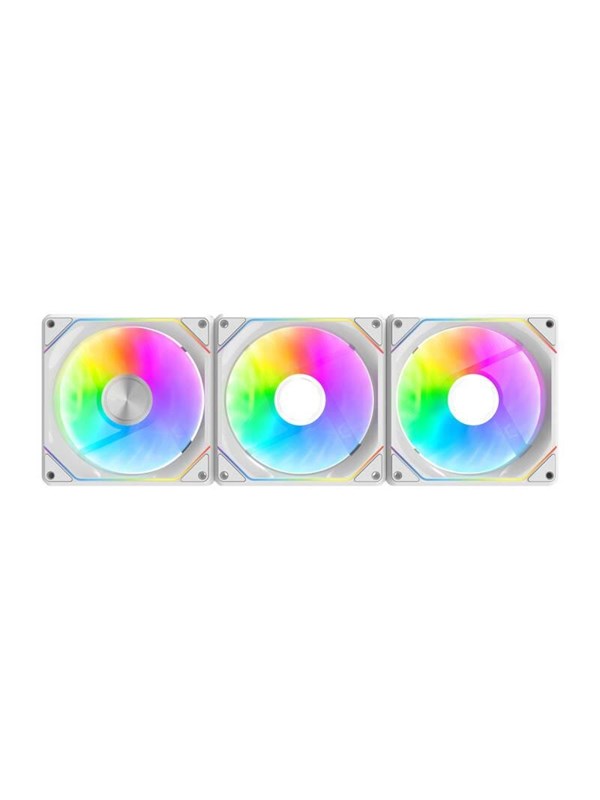 Darkflash Gauss G24 3-in-1 computer fans (white) - Kabinettvifte - 120mm - Hvit - 33 dBA