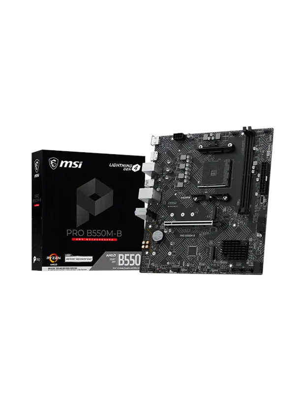 MSI B550M-B Hovedkort - AMD B550 - AMD AM4 - DDR4 RAM - Micro-ATX
