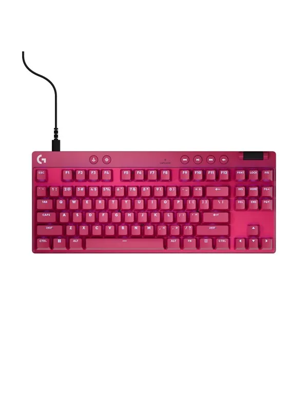 Logitech G PRO X TKL - Logitech Magnetic Analog - Linear - Gamingtastatur - Uten numpad - Engelsk (USA) - Rosa