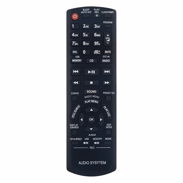 Fjern kontroll utskiftning for N2QAYB000637 for Panasonic Audio Player